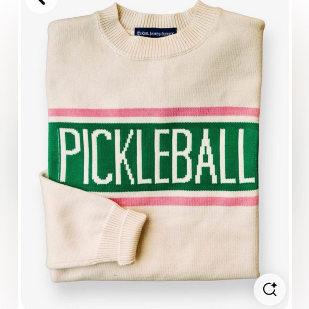 New Authentic Kiel James Patrick Pickleball Knit Sweater Size Small